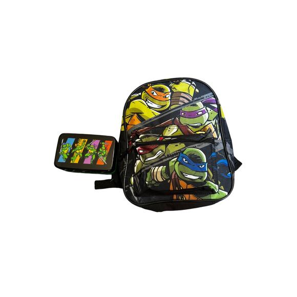 Teenage Mutant Ninja Turtles Backpack with Bento Lunch Box – NWOT - Picture 1 of 3
